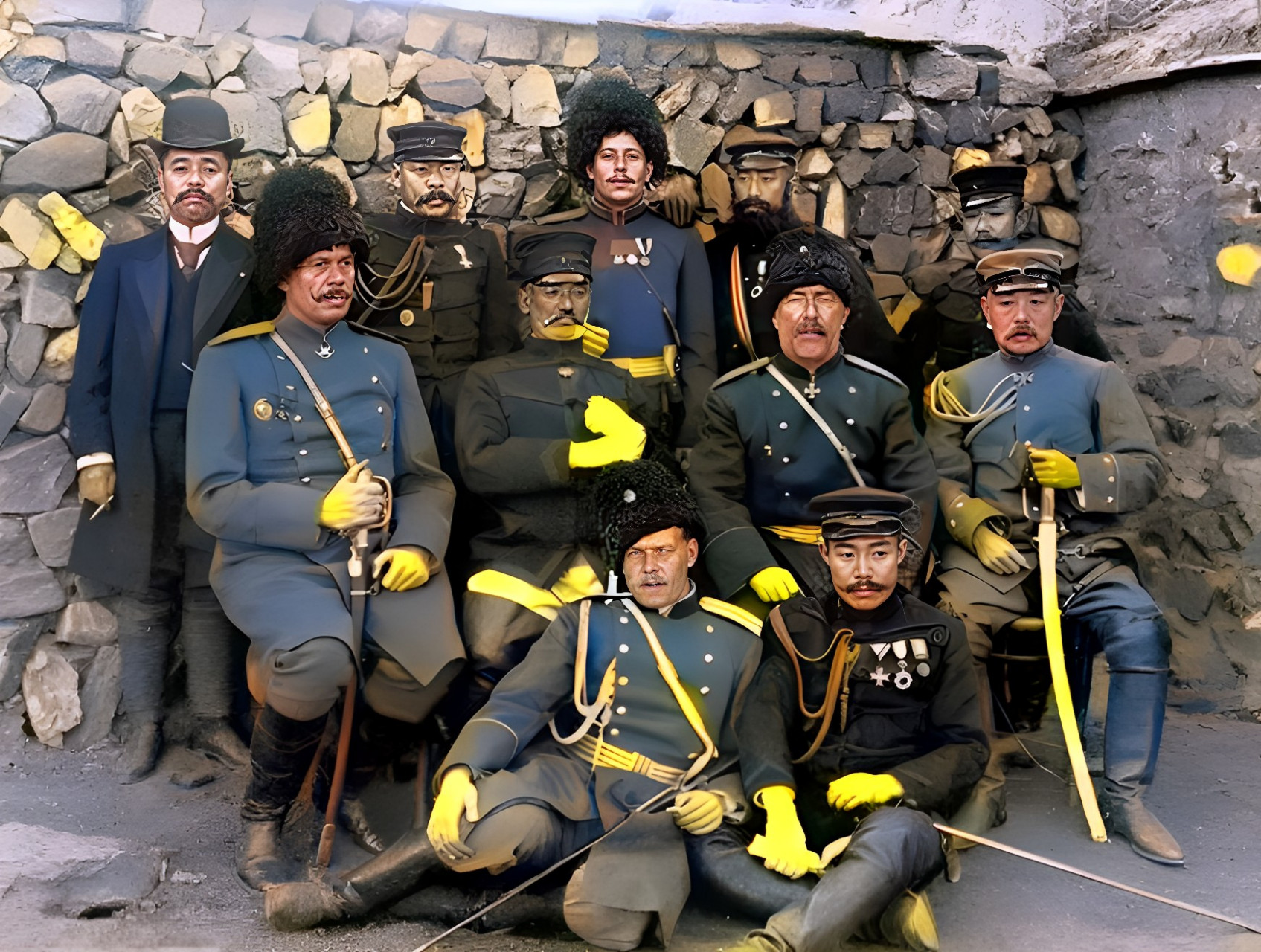 日俄战争时期,清军站在日军一边,为日军秘密搜集沙俄山的情报.