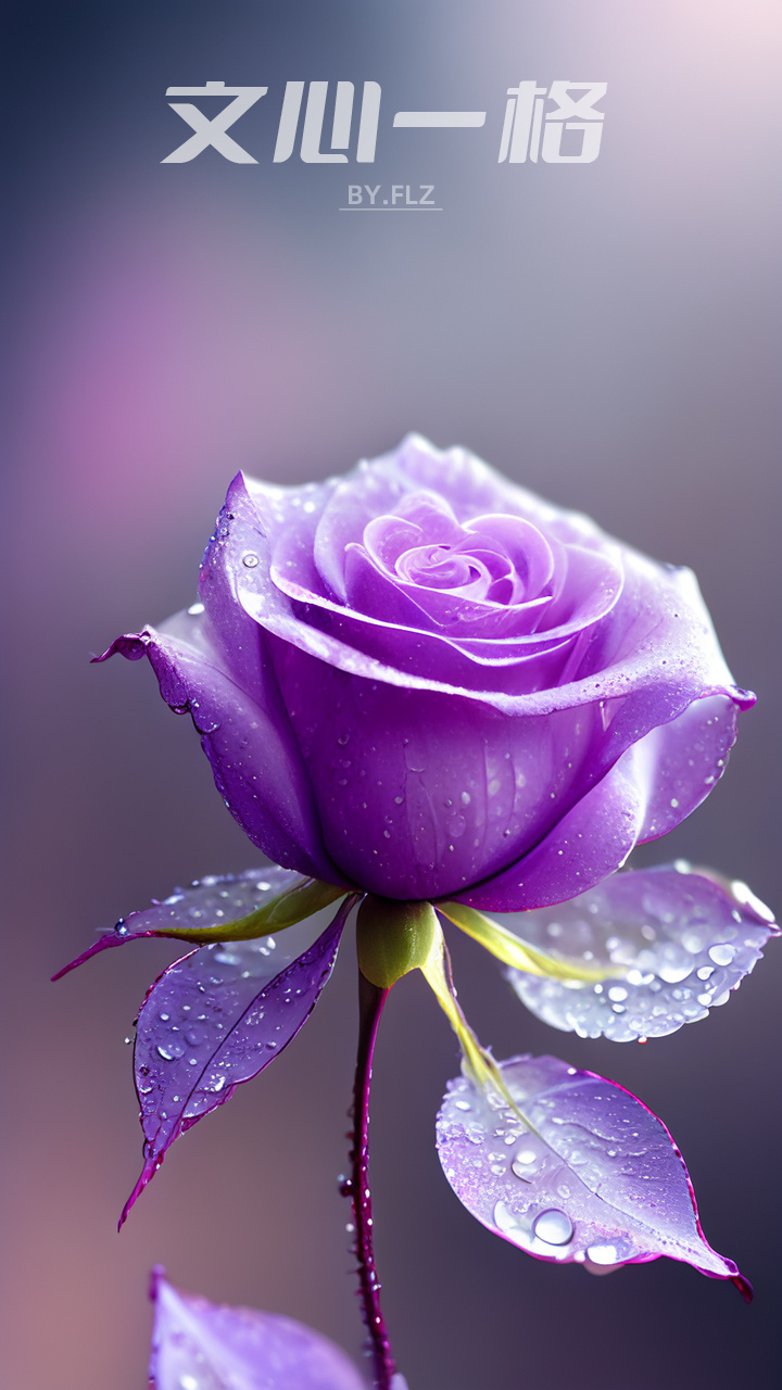 手机壁纸紫色玫瑰图片