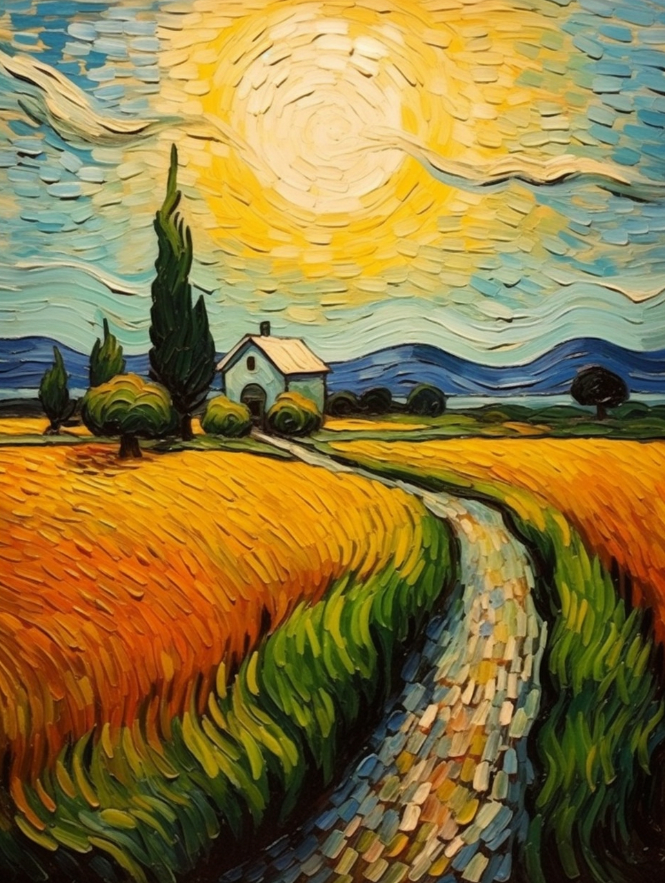 这些油画风景作品,让我们感受到了乡村的宁静与和谐,以及大自然的壮丽