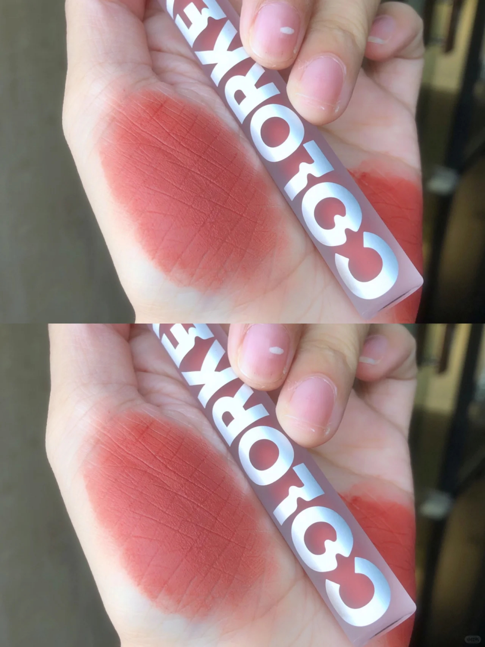 colorkey 空气感唇釉～ 新色b607～ 一个奶油感的蜜桃杏色!