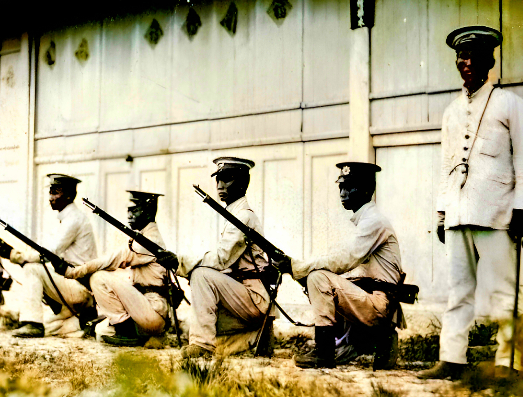 1900年代,清朝训练的新军.