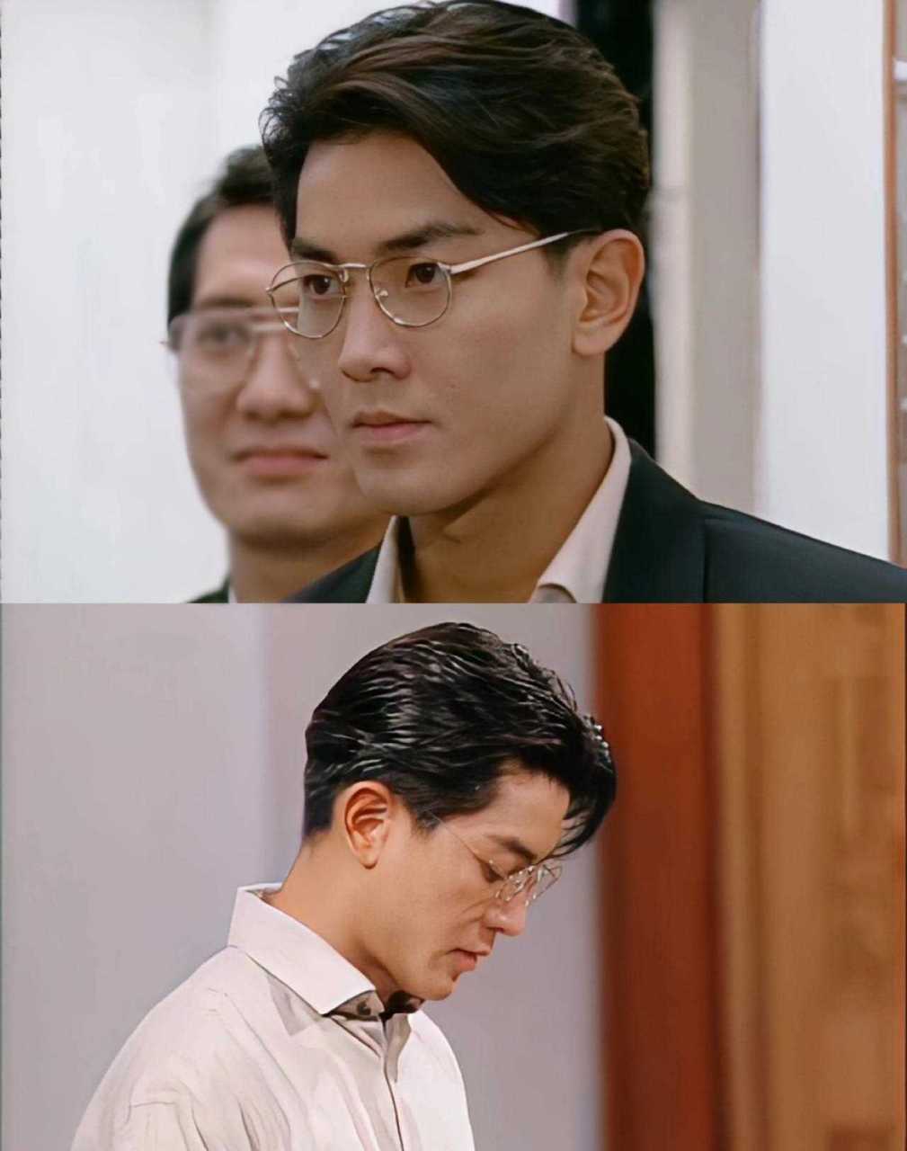 90年代tvb郑伊健斯文雅痞眼镜杀[晕] 金丝眼镜 西装领带,斯文败 类与