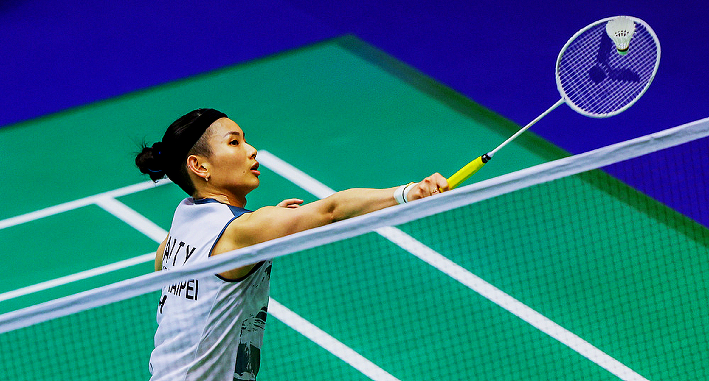 大堀彩# 亚运会羽毛球女单1/8决赛,日本选手大堀彩2-0击败了戴资颖