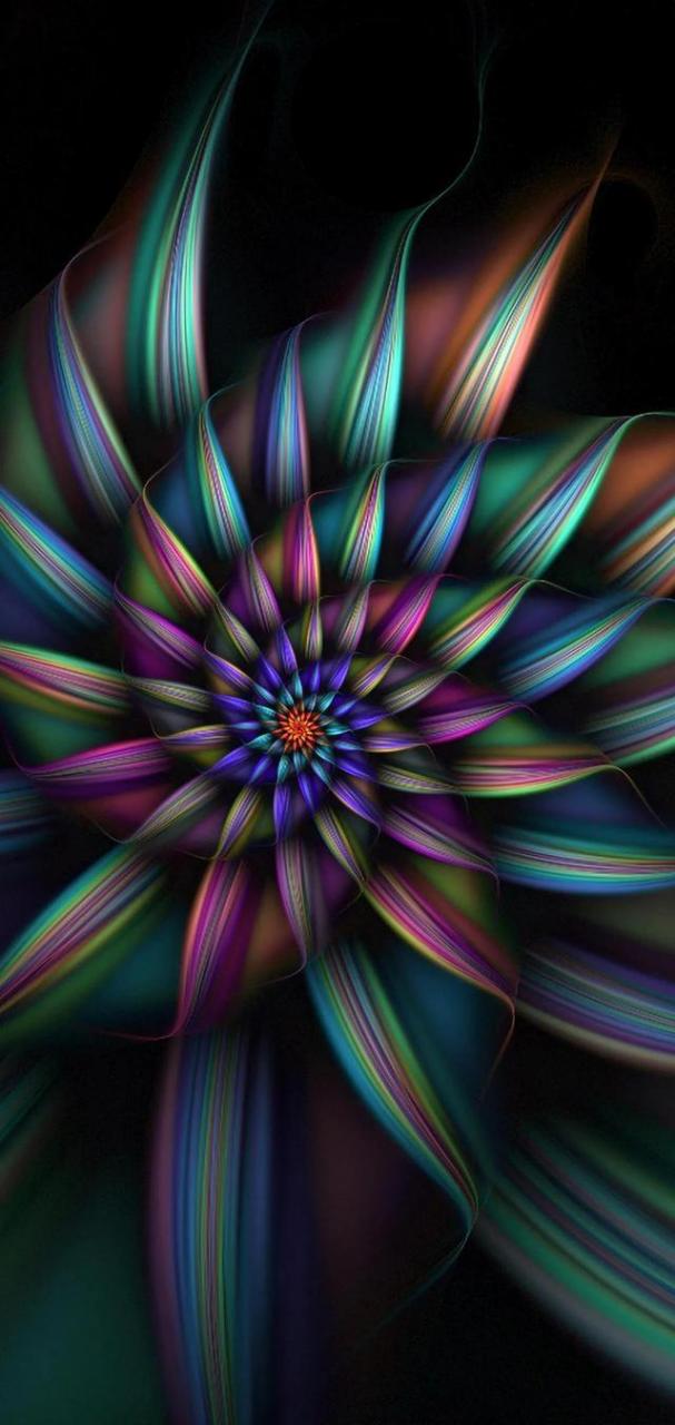 绚丽多彩3d质感花卉主题壁纸