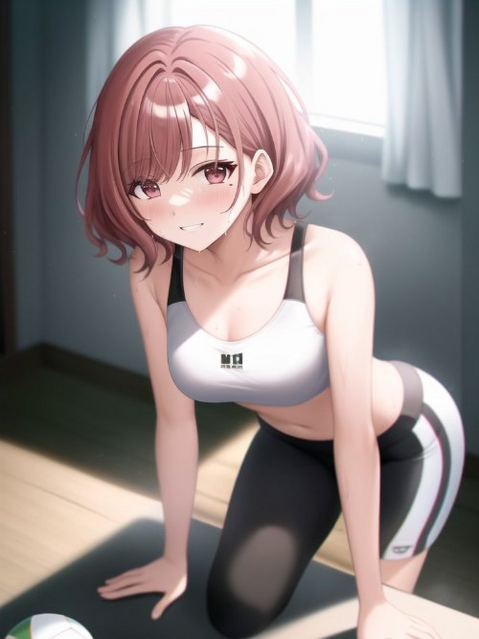 健身美女,一起来健身啊#二次元