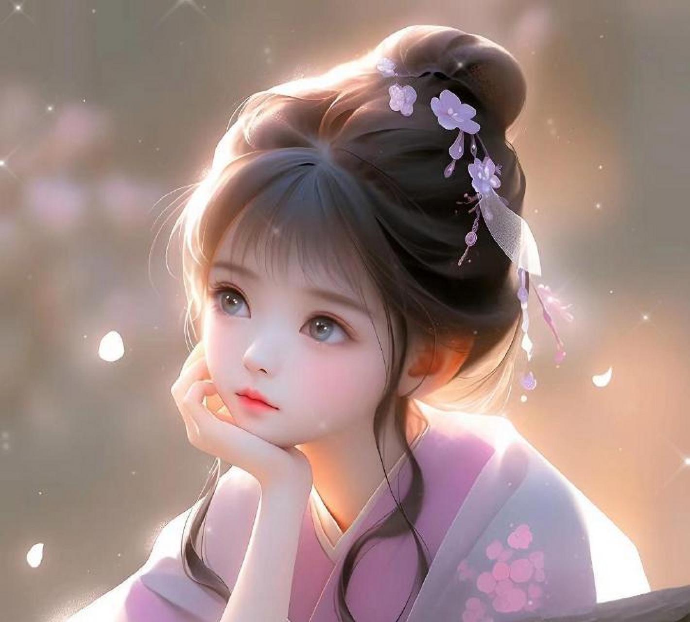 粉萌萌治愈系古风头像 676767 #古风头像