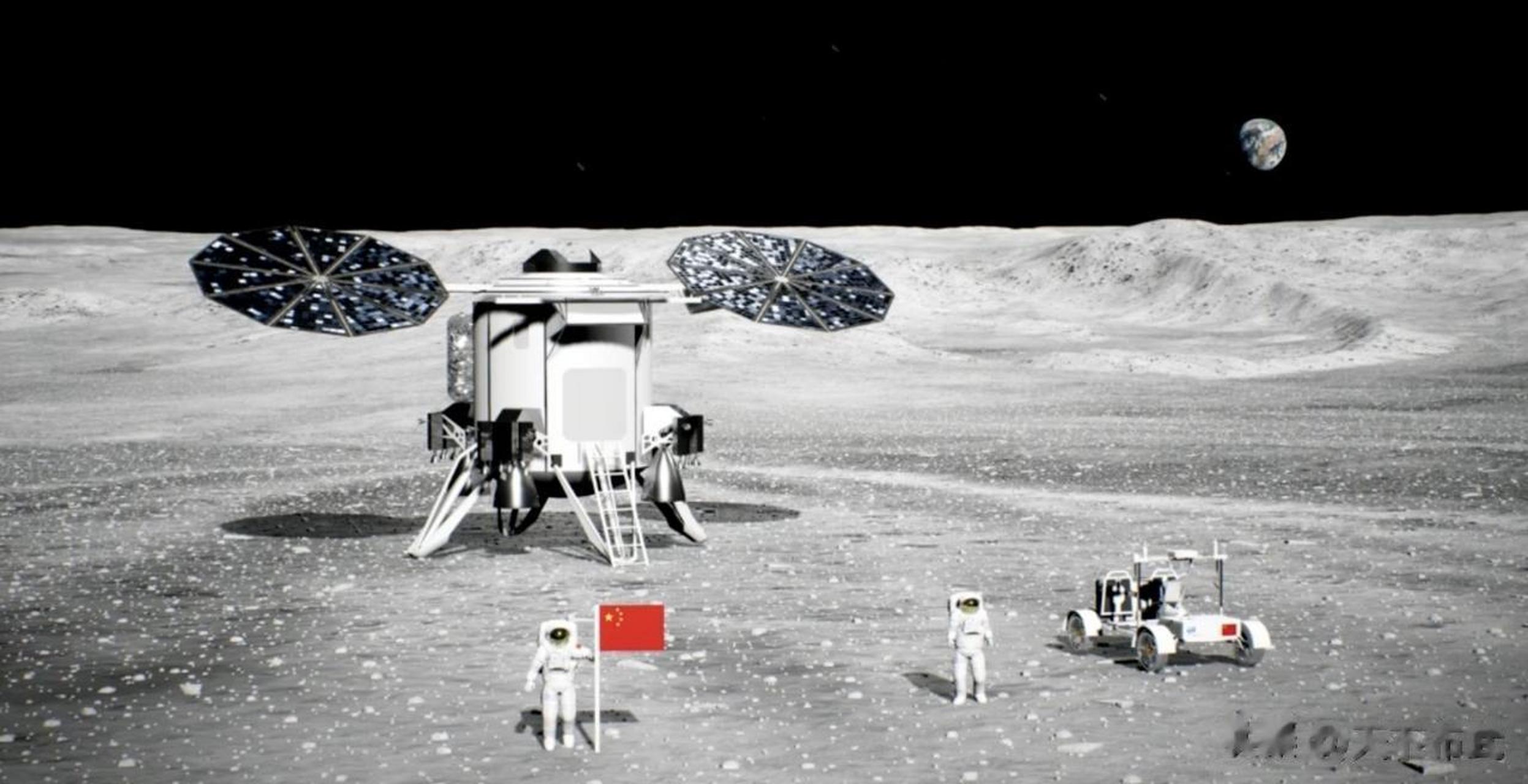 说到就会做到,中国初步公布了载人登月的方案,月球车,月面着陆器的cg