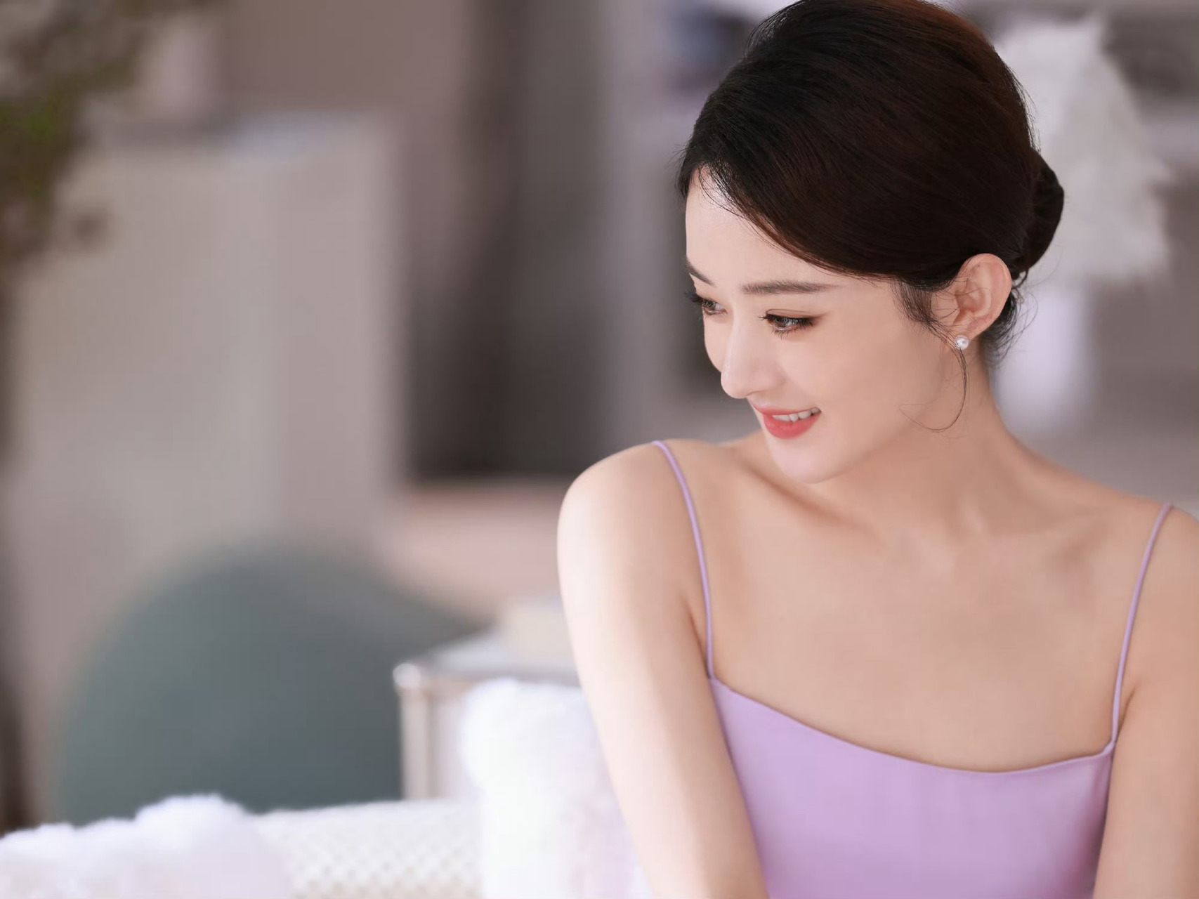 赵丽颖戴珍珠耳环的少女!