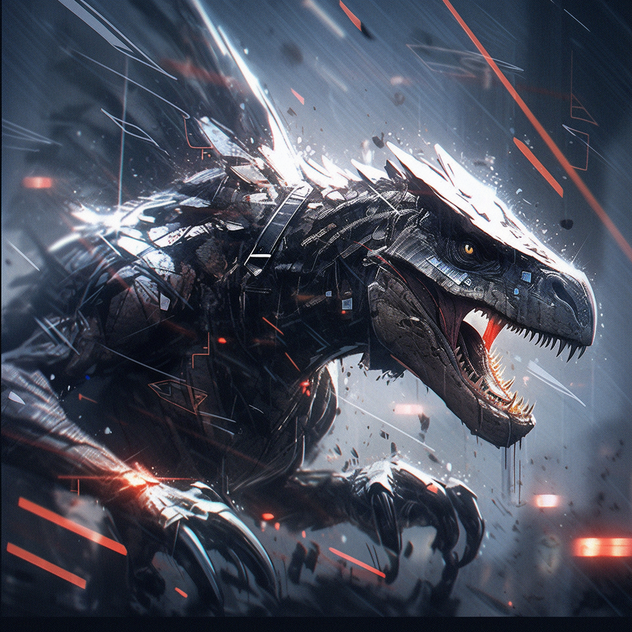 【恐龙系列】机械迅猛龙~  上次是霸王龙~这次是迅猛龙~这种机械感的