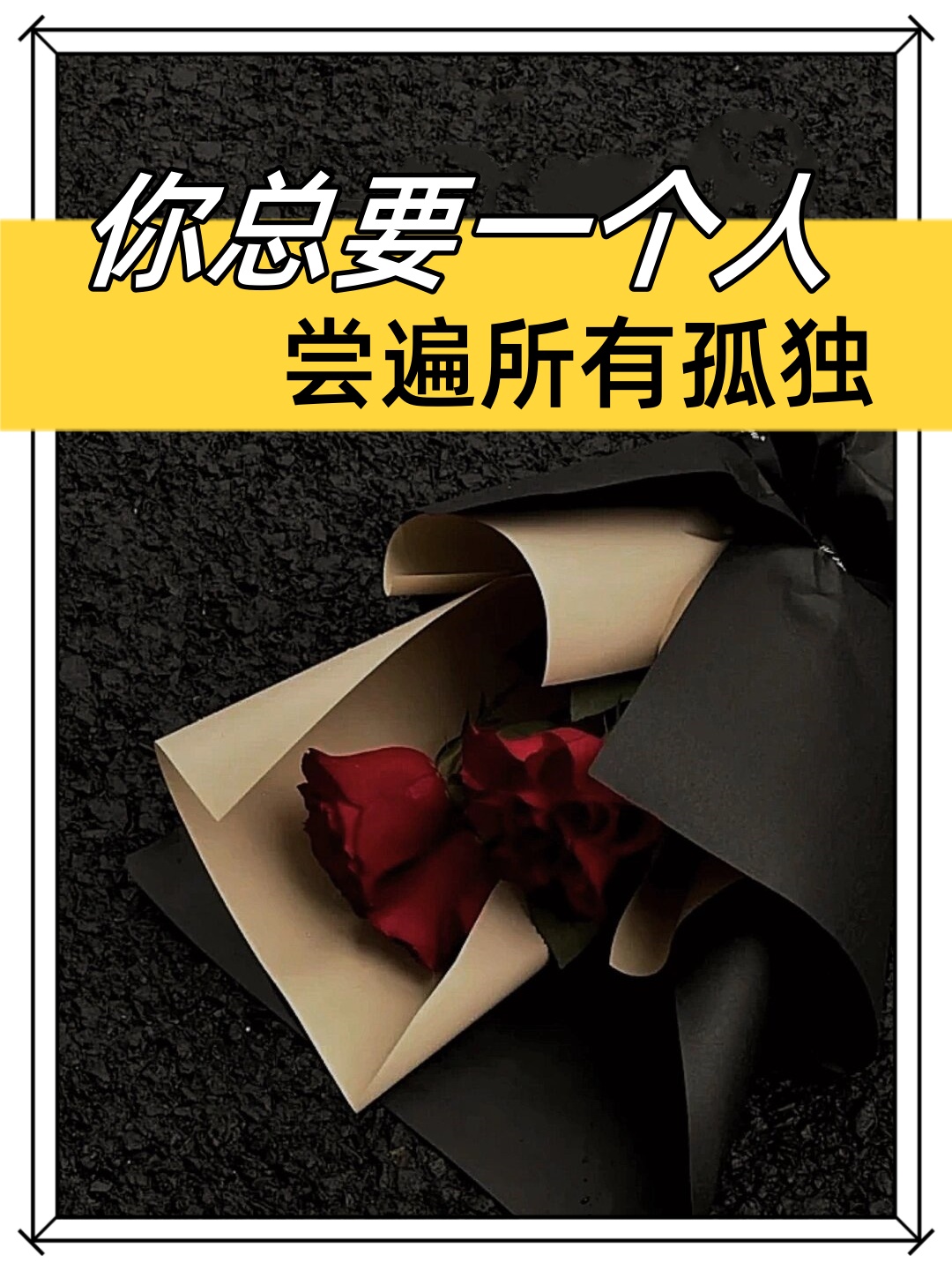 你总要一个人尝遍所有孤独 孤独并不可怕,可怕的是孤独的寂寞