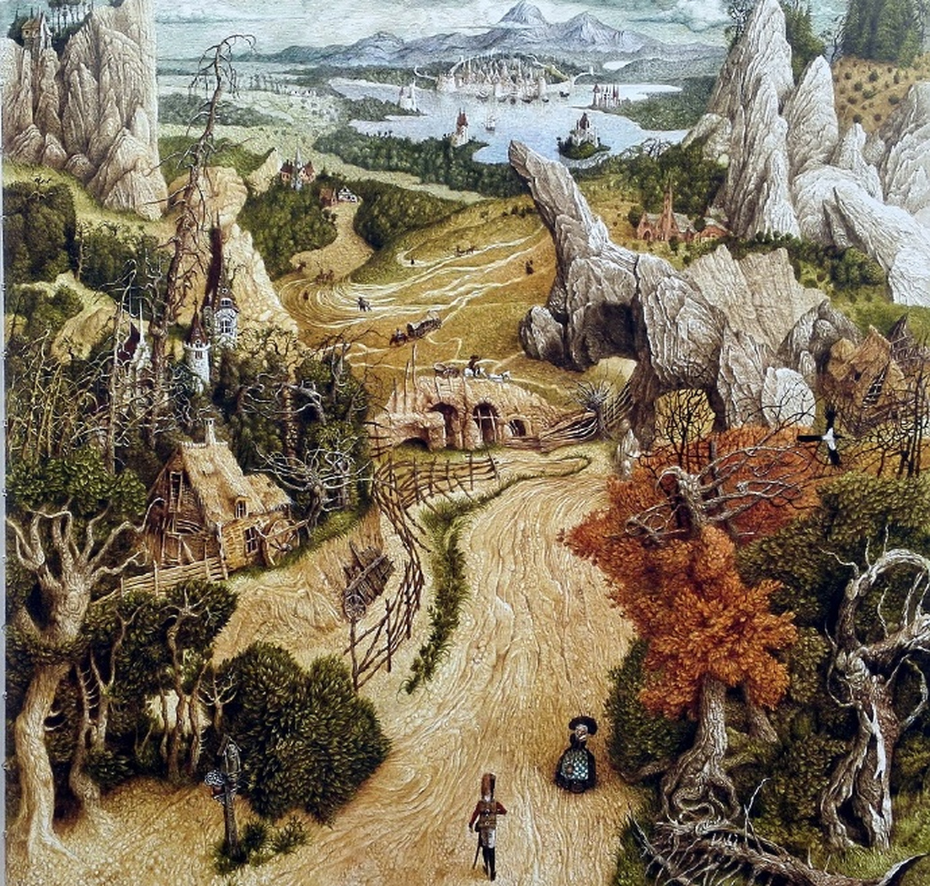一组美轮美奂的安徒生童话故事《打火匣》插画,出自乌克兰画家弗拉迪