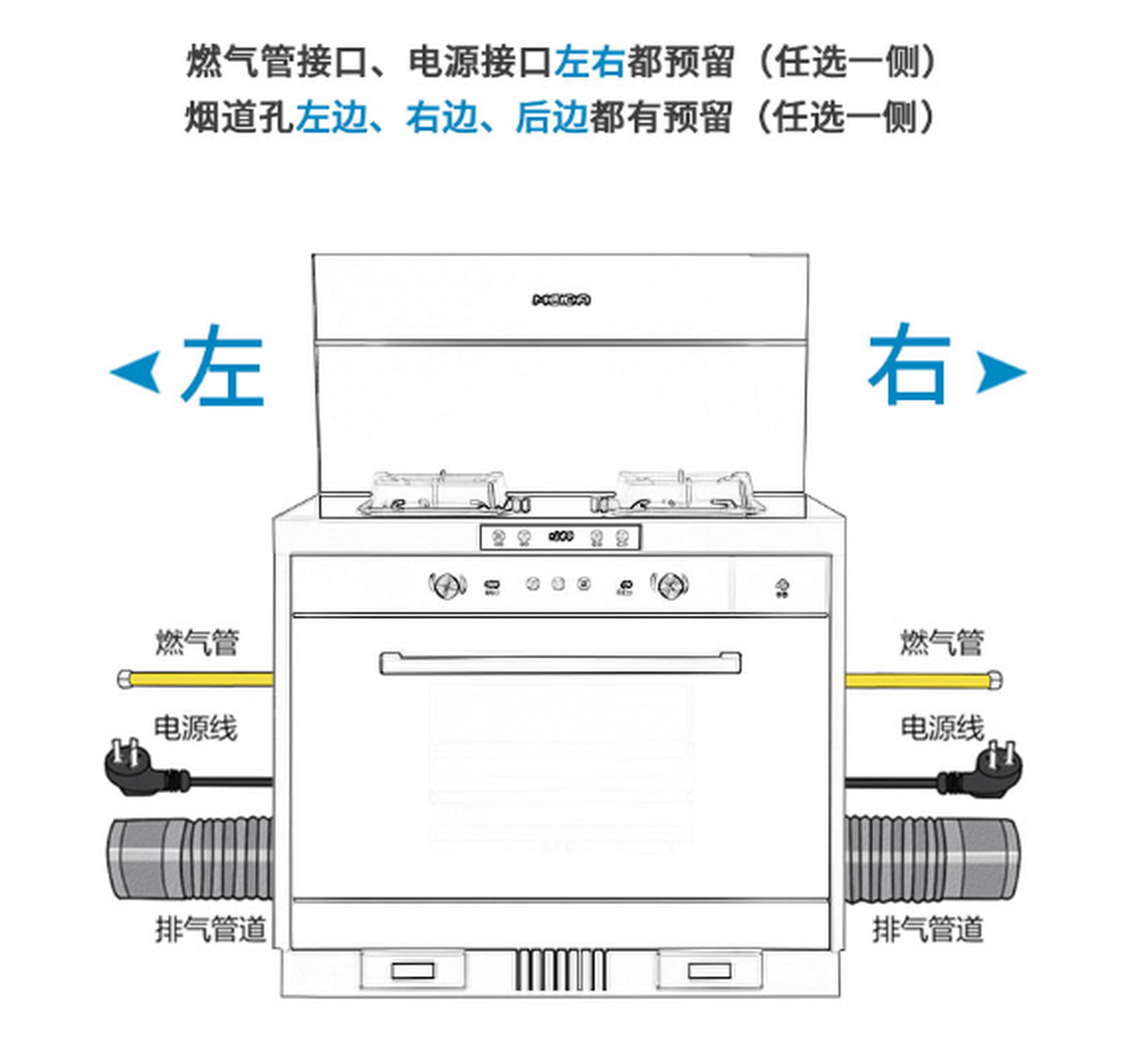 集成灶怎么排烟图片