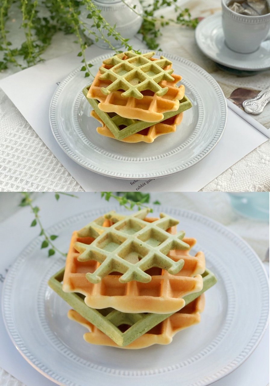 外酥里嫩美味零食 华夫饼是一种快手的小饼,做法比