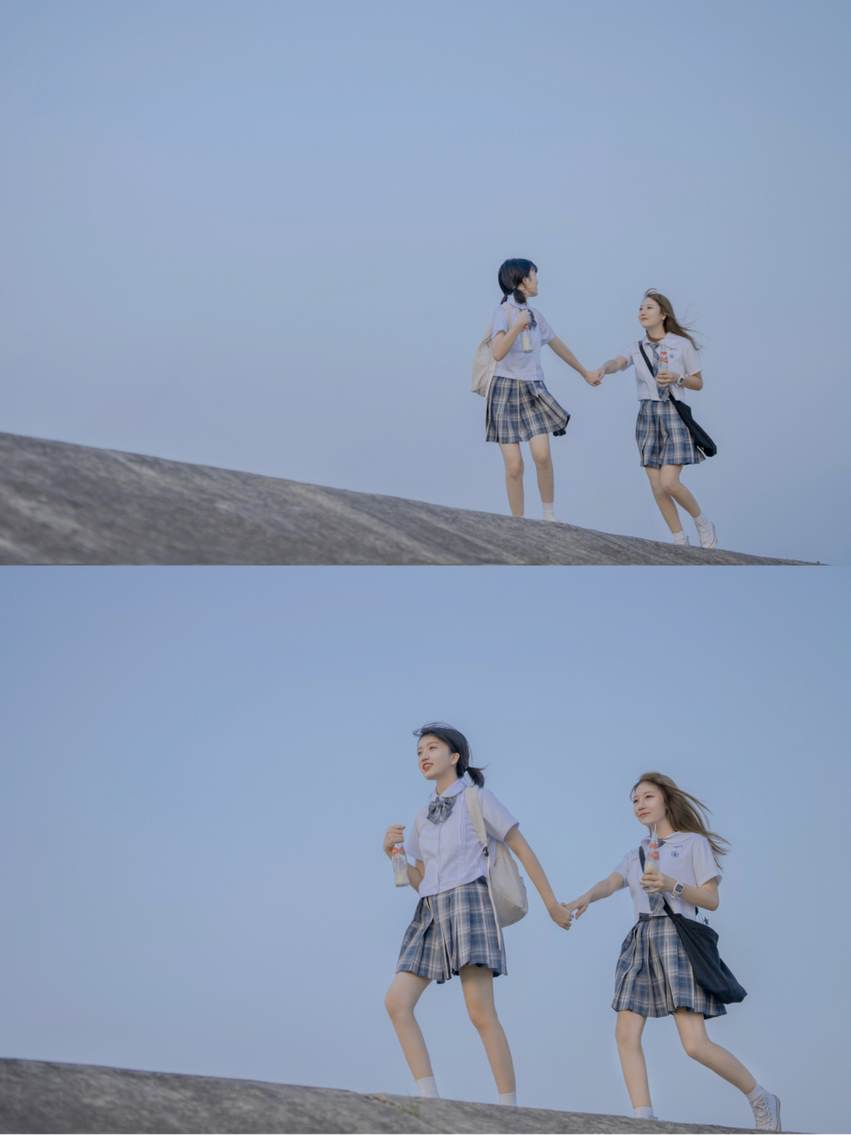 hi大家好我是初夏未满 抓住夏天的小尾巴和 江淼侠 一起穿jk制服去