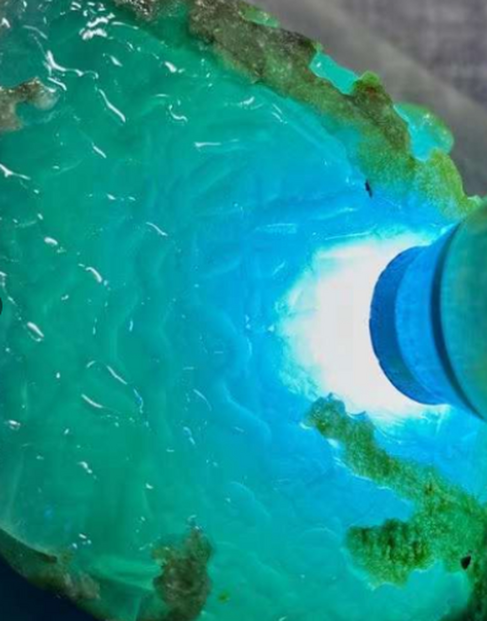 点击头像看直播##翡翠原石#178克南齐冰种老蓝水明料,肉细种老,现在