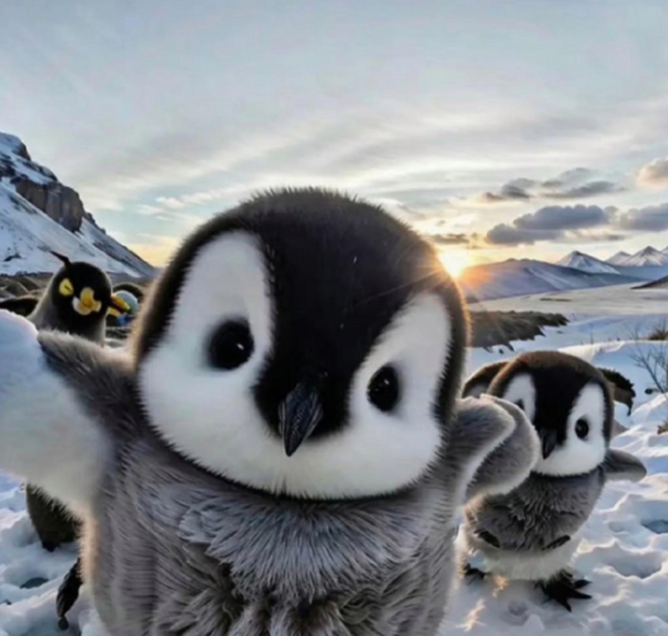 就像企鹅在自拍一样,可爱极了.  93