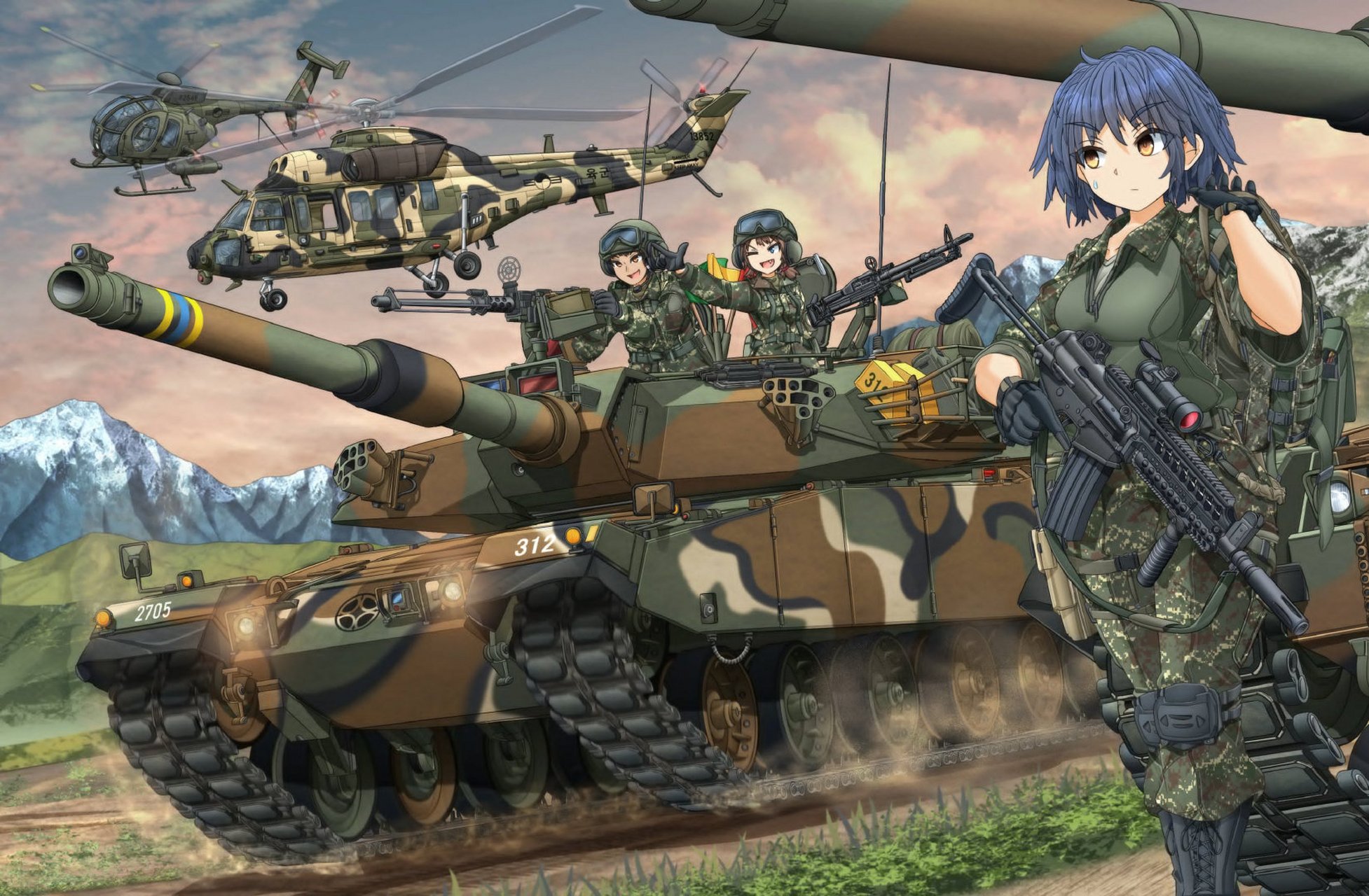 少女与战车,有喜欢这样战队的吗?#动漫