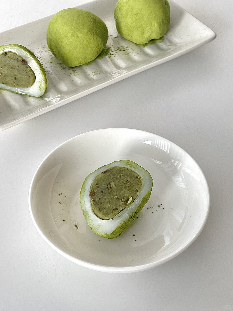 糯叽叽超爱抹茶红豆大福 永远爱糯叽叽的美食 抹茶红豆大福也太绝了吧