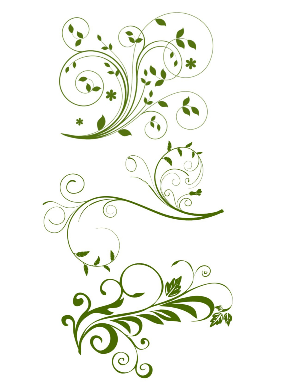 中式藤蔓花纹花边素材  今天为大家带来几组经典的多彩花纹藤蔓和花边