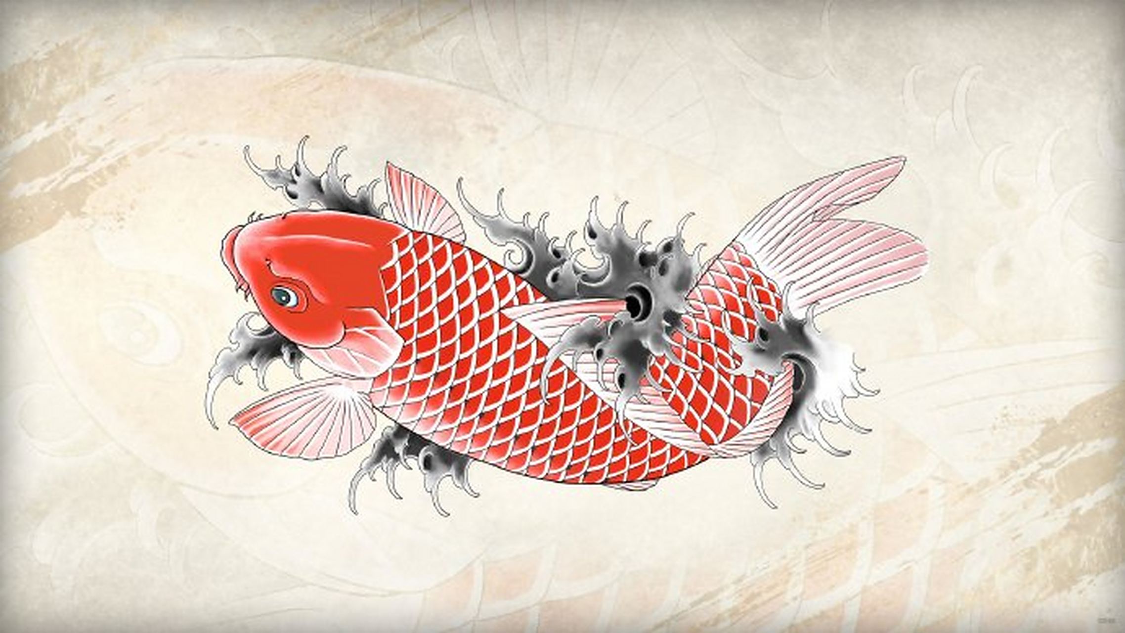 游戏#  如龙刺青图案壁纸