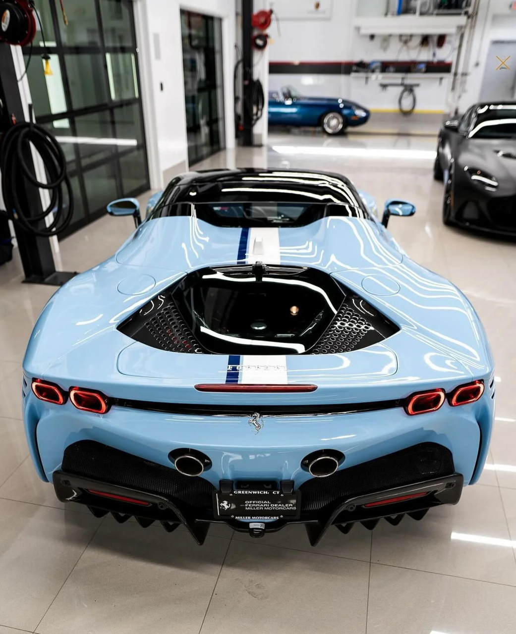 baby blue小清新tailor made sf90 spider  法拉利|法拉利sf90|超级