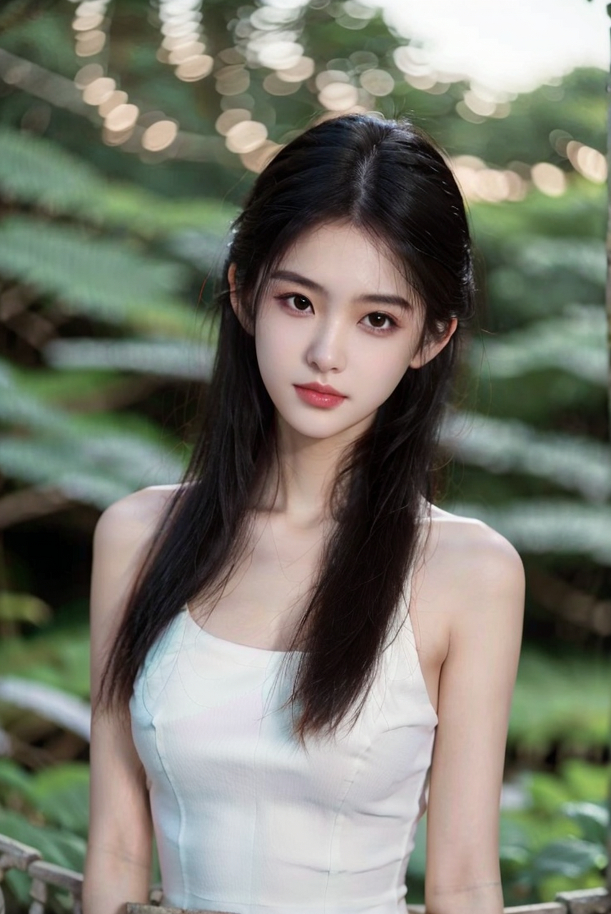 黑长直真的好清纯小白花,美女户外写真图集,长发飘逸,绝美颜值#美女