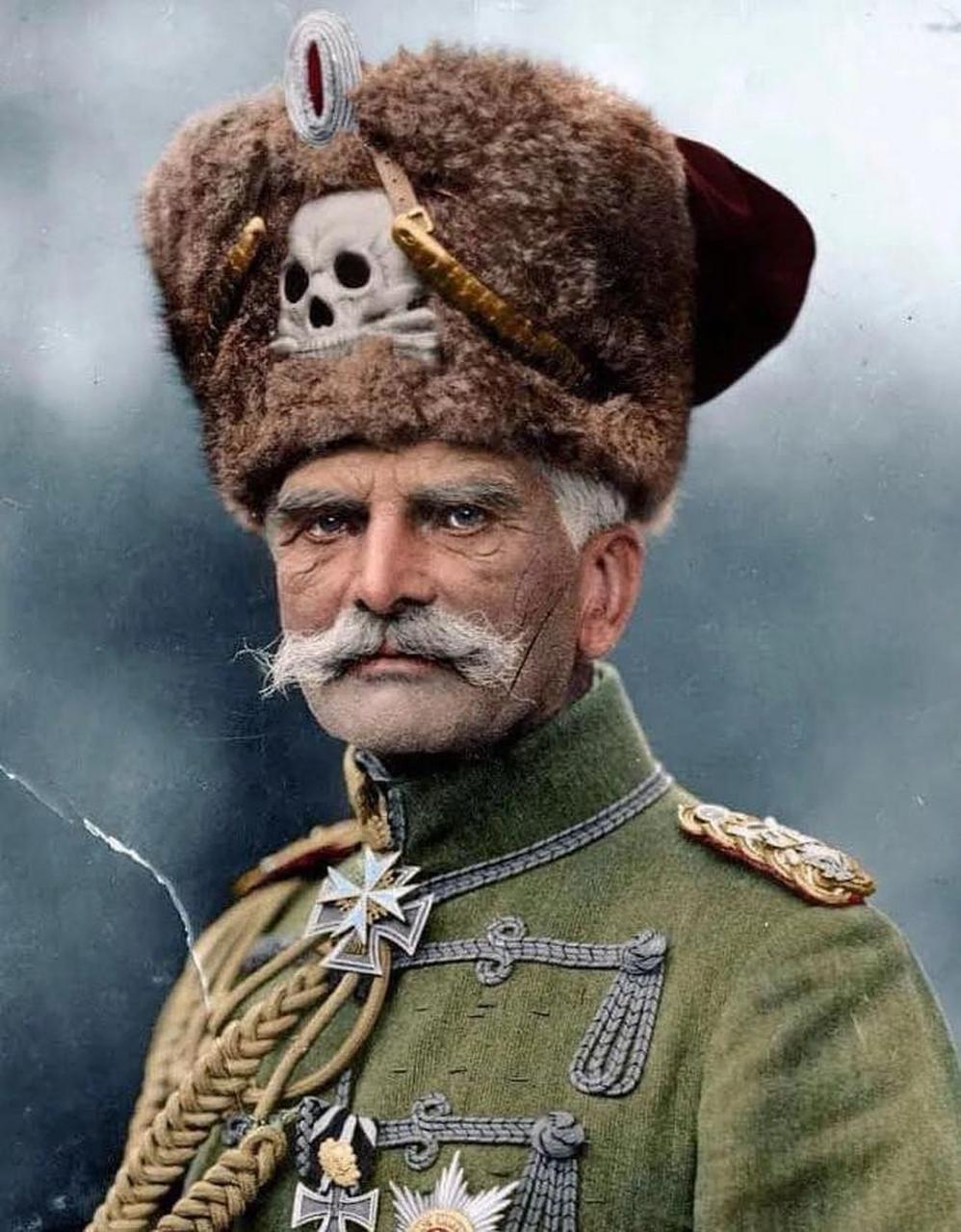 奥古斯特·冯·马肯森,他是第一次世界大战期间的德国陆军元帅,这张