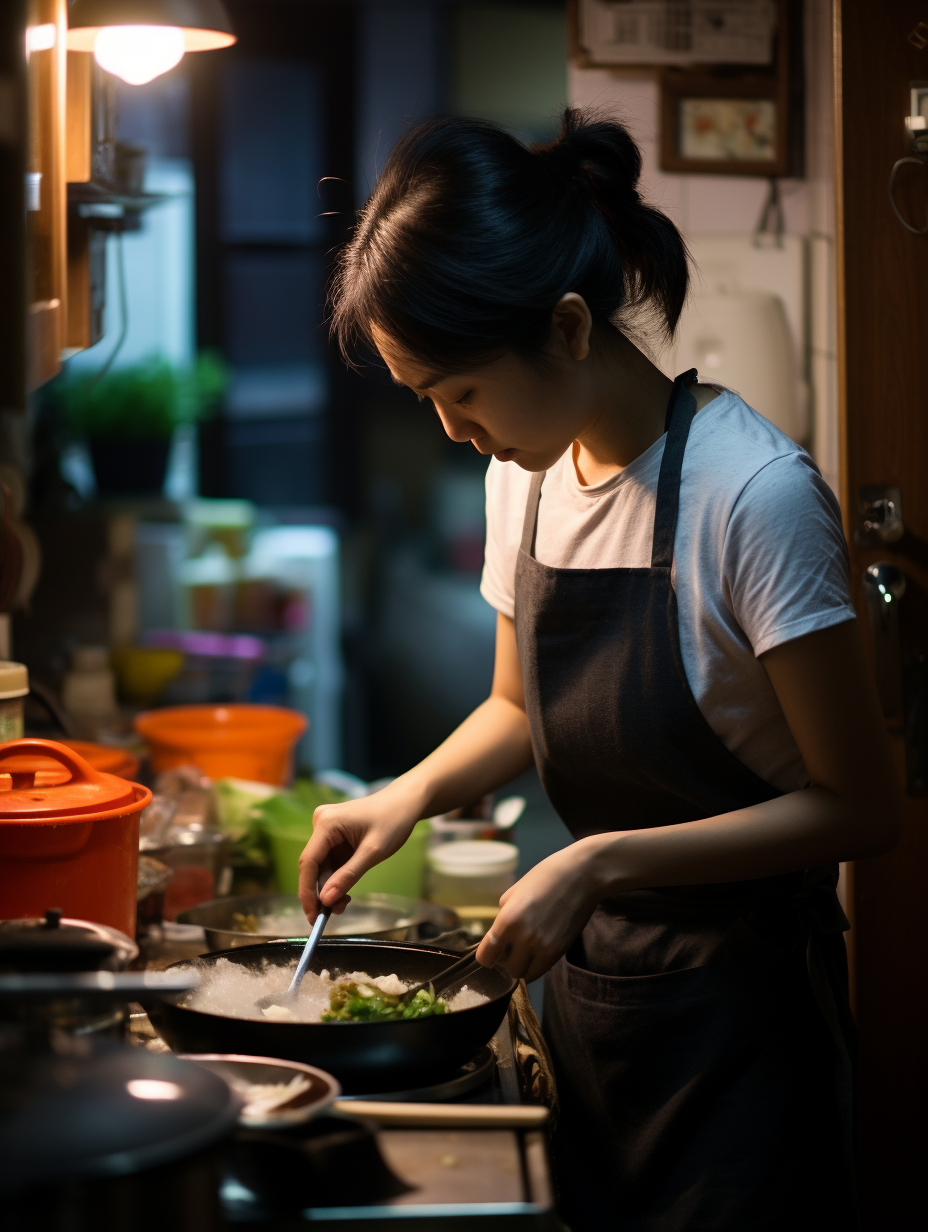 婆婆家的院子里堆满了各种杂物,鸡鸭鹅在院子里
