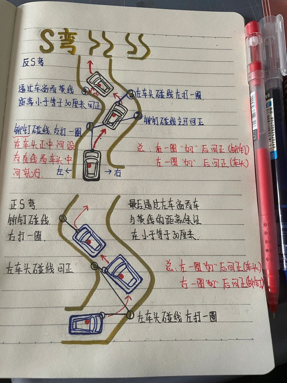 科目二s弯对点必过法73再也不怕s弯压线了