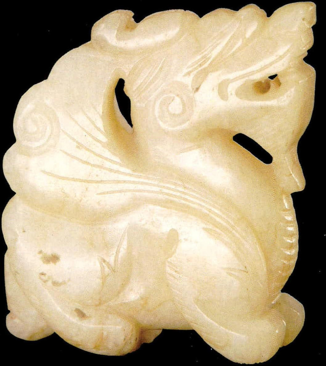 玉麒麟是西安博物院馆藏的明代玉器,是一件非常精美的玉雕作品.