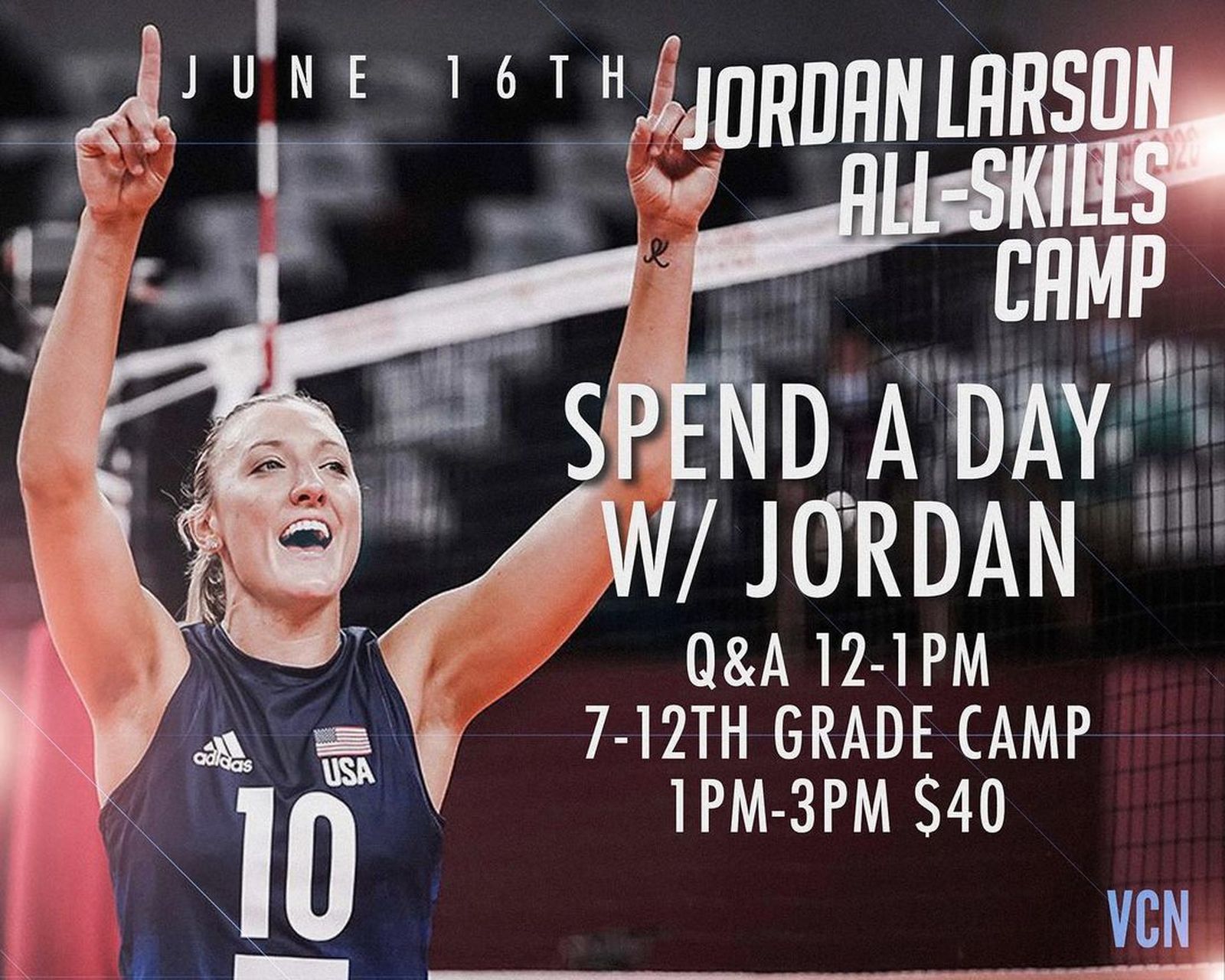 【拉尔森开办排球训练营】