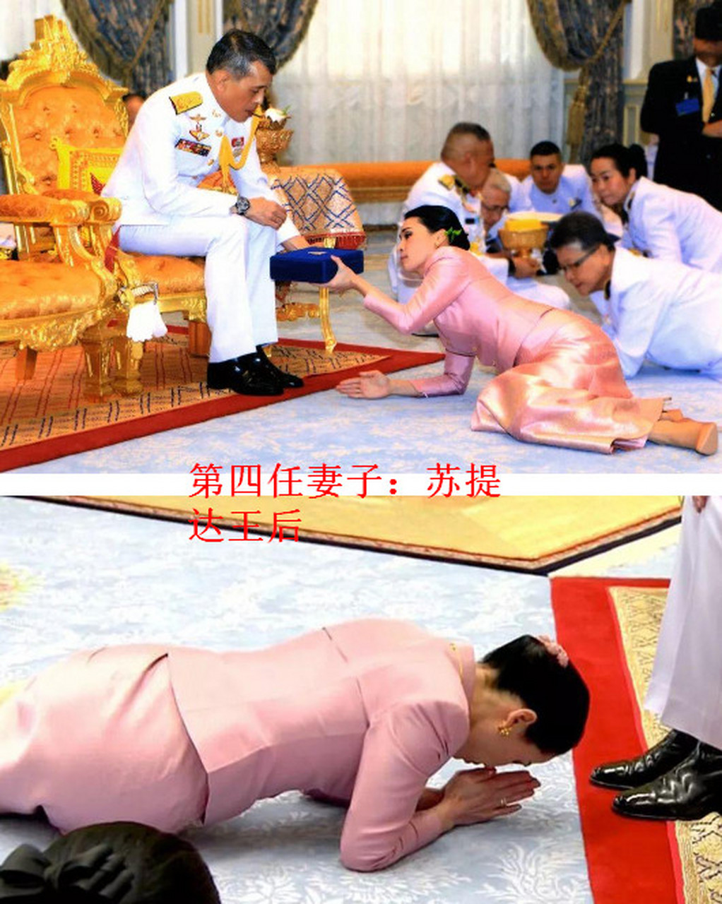 泰国国王玛哈哇集拉隆功和他的妻子,个个都是倾城的尤物,这要生在平常