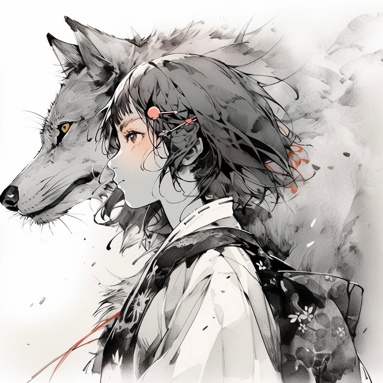 狼少女头像,又帅又美!