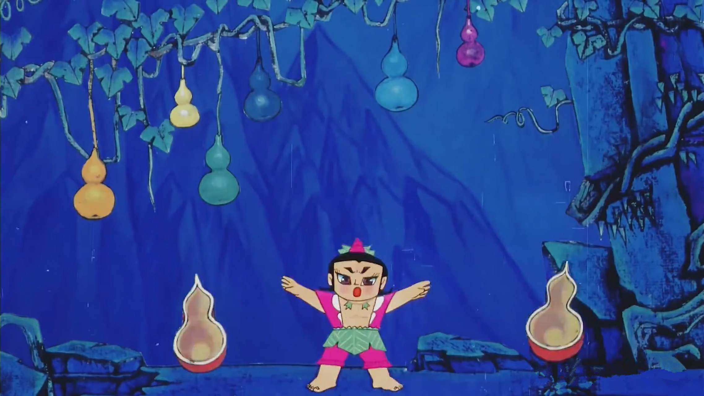 葫芦娃,葫芦娃,一根藤上七朵花,啦啦啦啦!