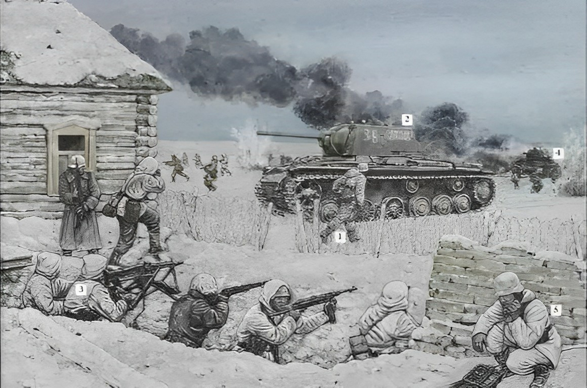 1943年1月14日,苏联红军·加里宁方面军突击第3集团军解放了大卢基.