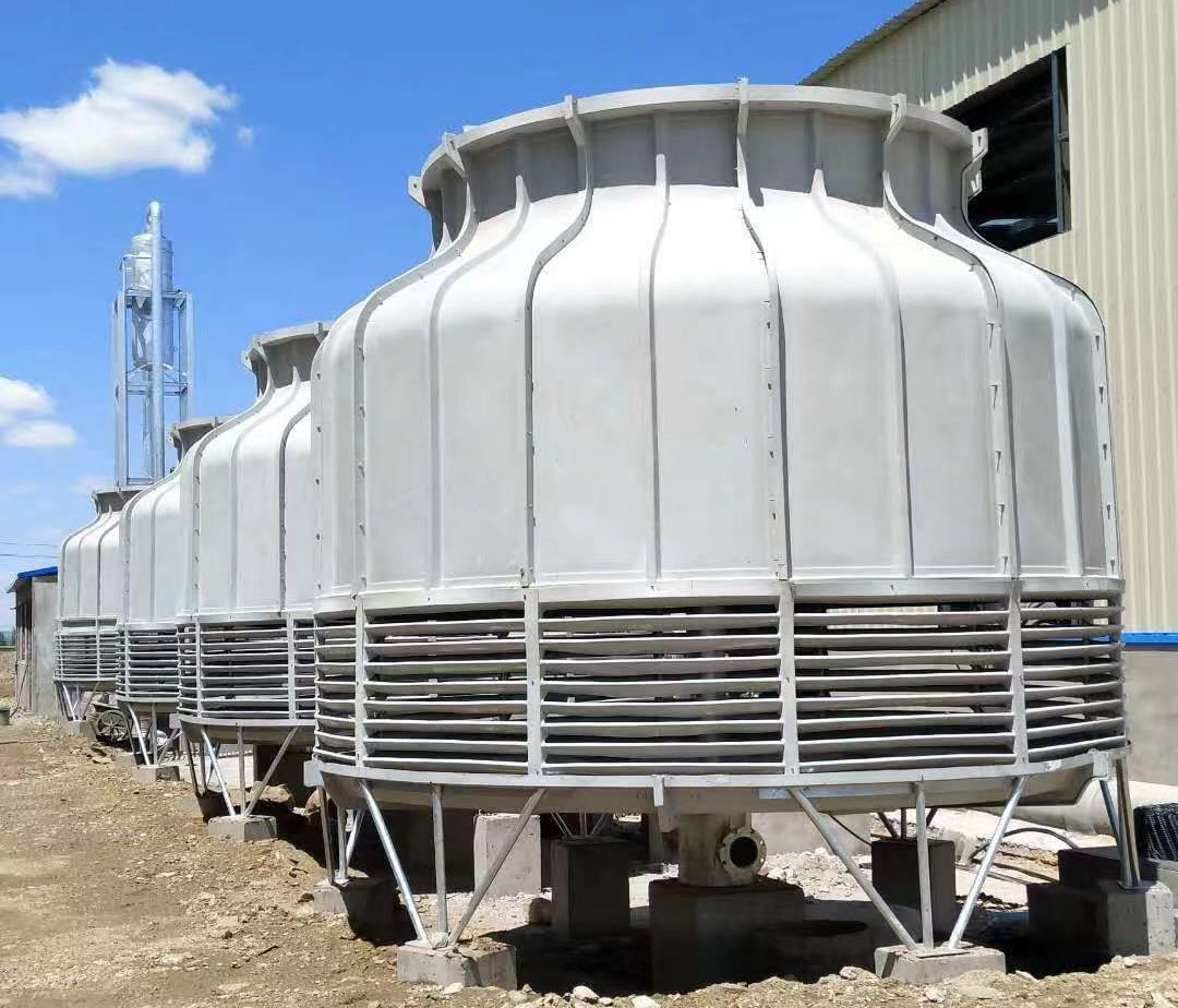 圆形逆流式冷却塔的工作过程