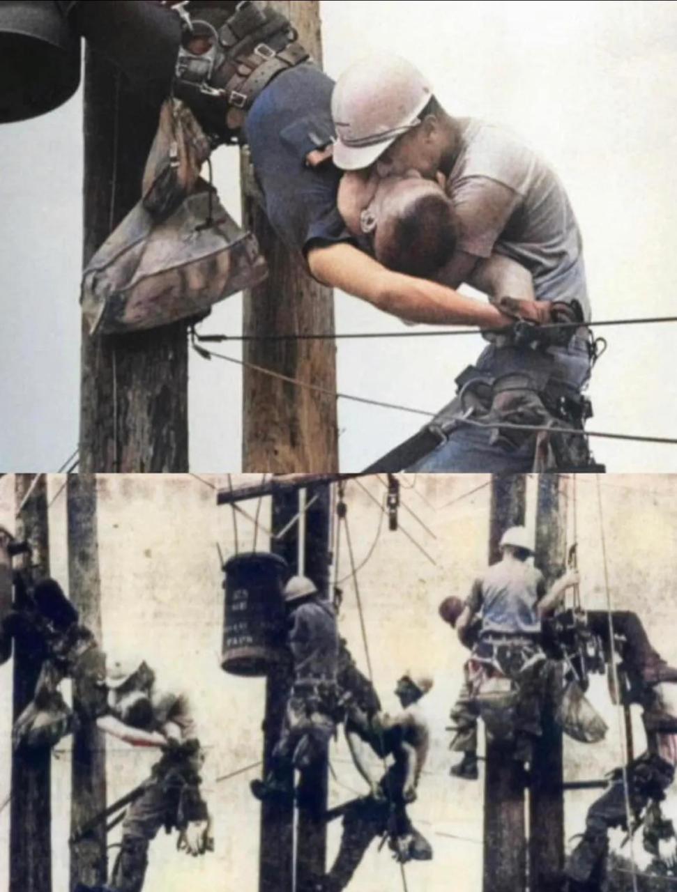 历史上最感人的画面之一--"生命之吻".