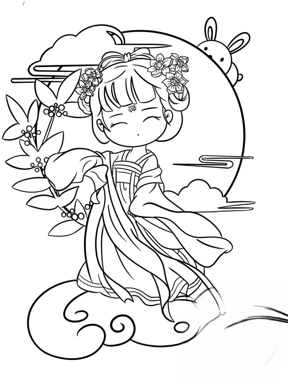 中秋节素材 嫦娥奔月系列