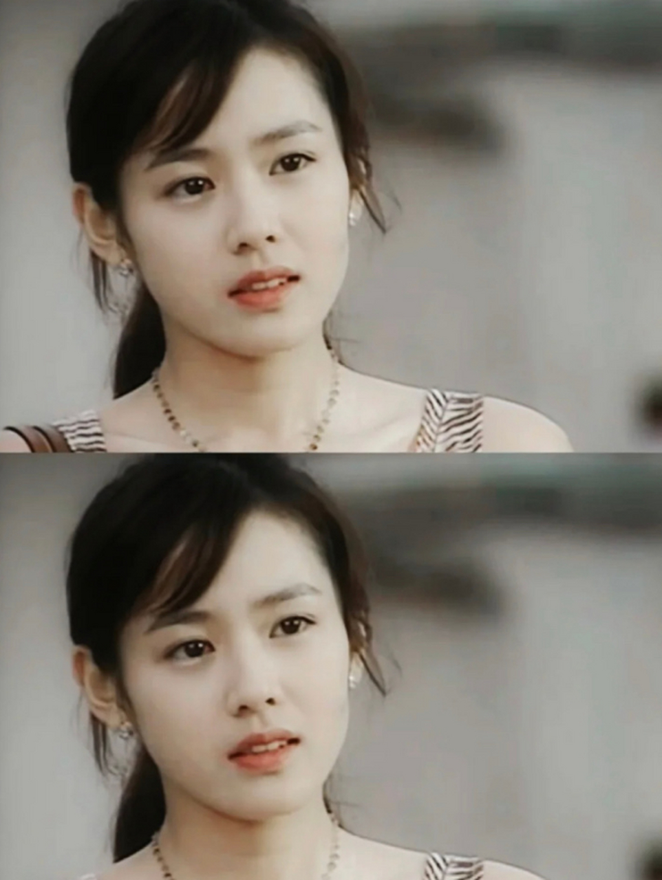 年轻时的孙艺珍,清纯小白花感好强,充满了又甜又纯的氛围感.