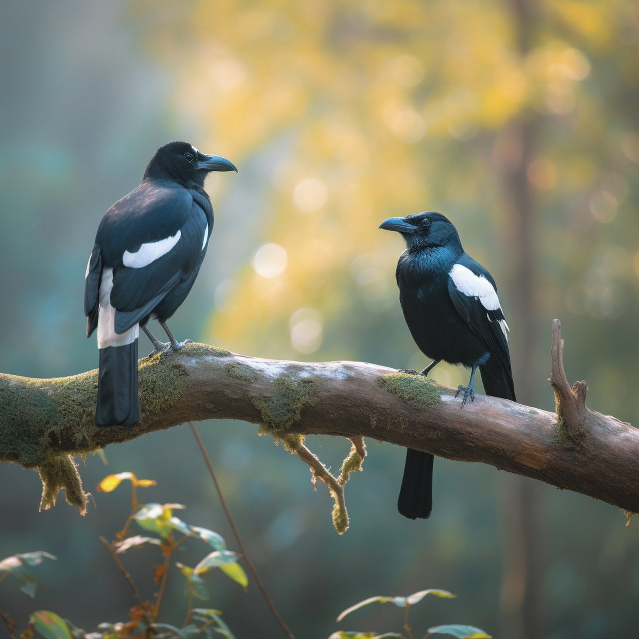 有一天,两只喜鹊在树上玩儿,其中一只喜鹊问道:"你知道为什么麻溶总