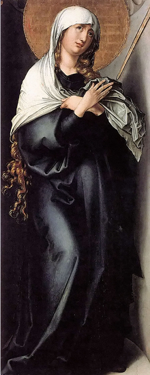 图3是油画《圣母七苦之逃往埃及》,绘画于1496年.