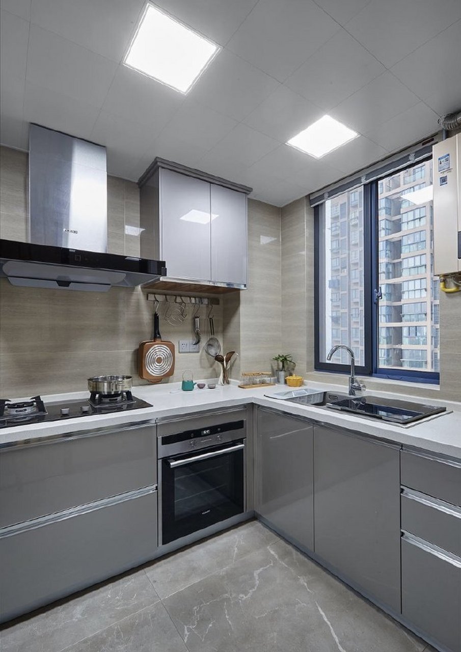 9个l型厨房设计图,值得借鉴!   #我在百度学装修##动态创作月