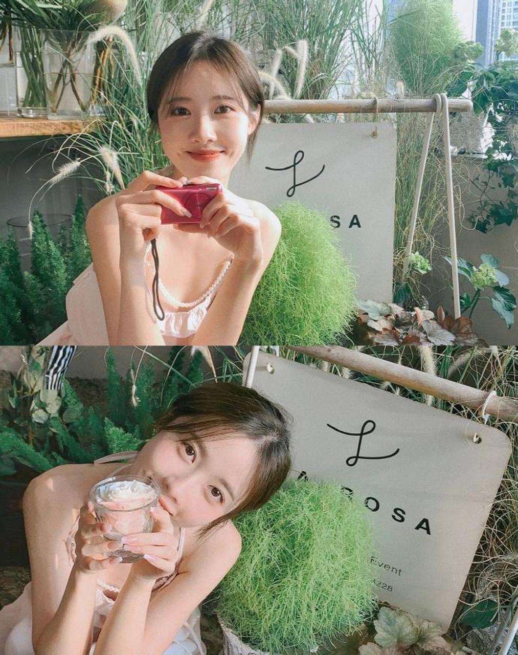 网红美女梨涡允允迷人美照欣赏,男朋友挺帅的