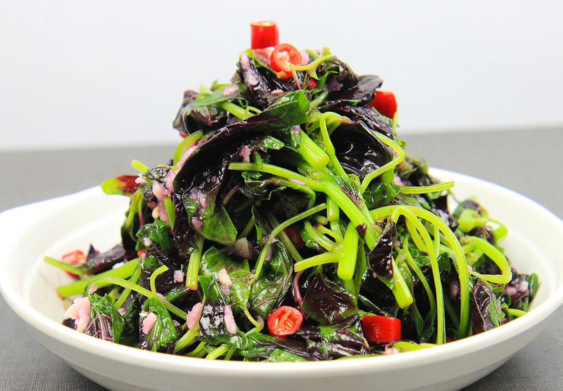 奇趣美食嘉年华#【蒜泥红苋菜】 1.