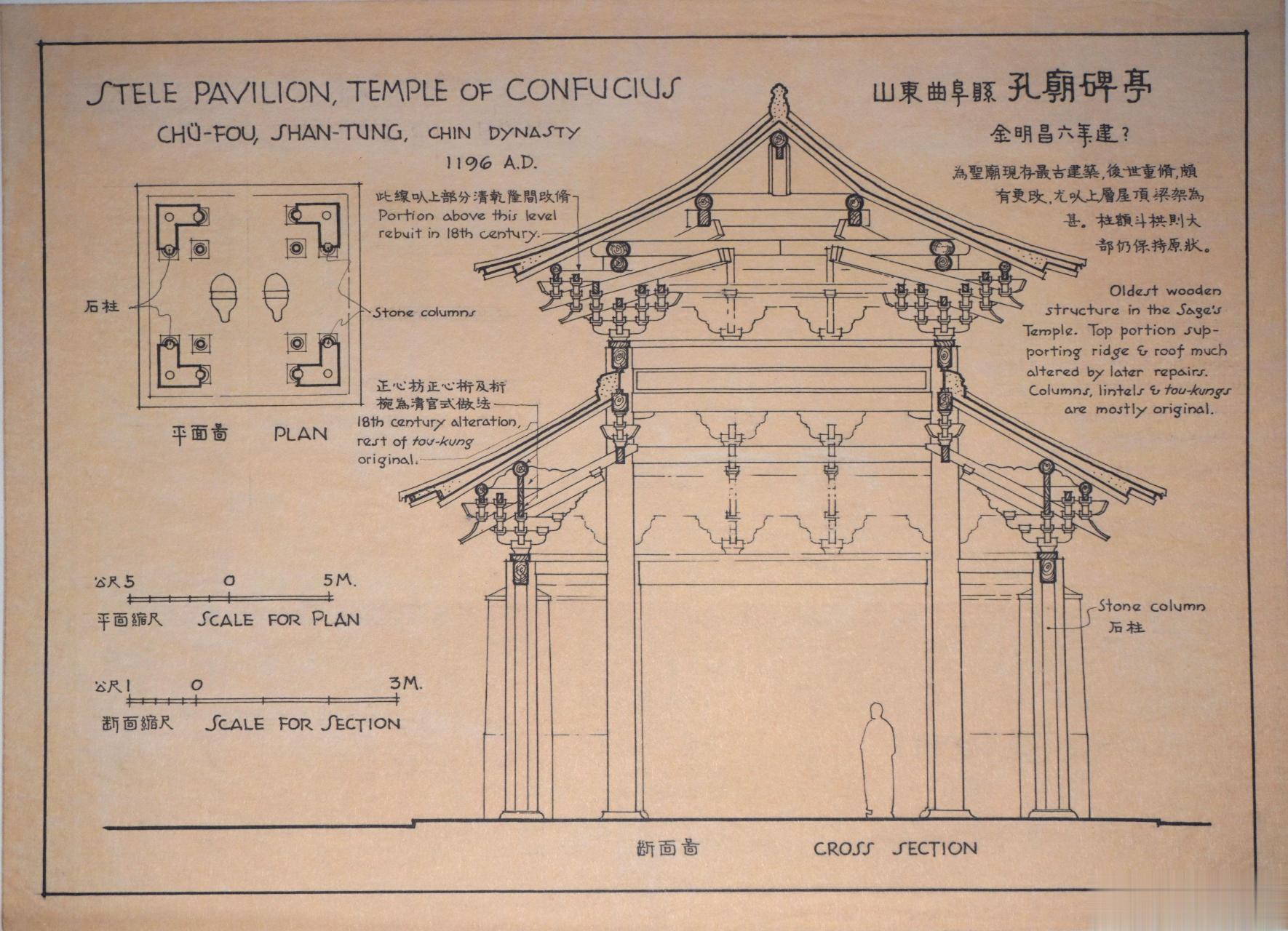 梁思成手绘中国古代建筑图