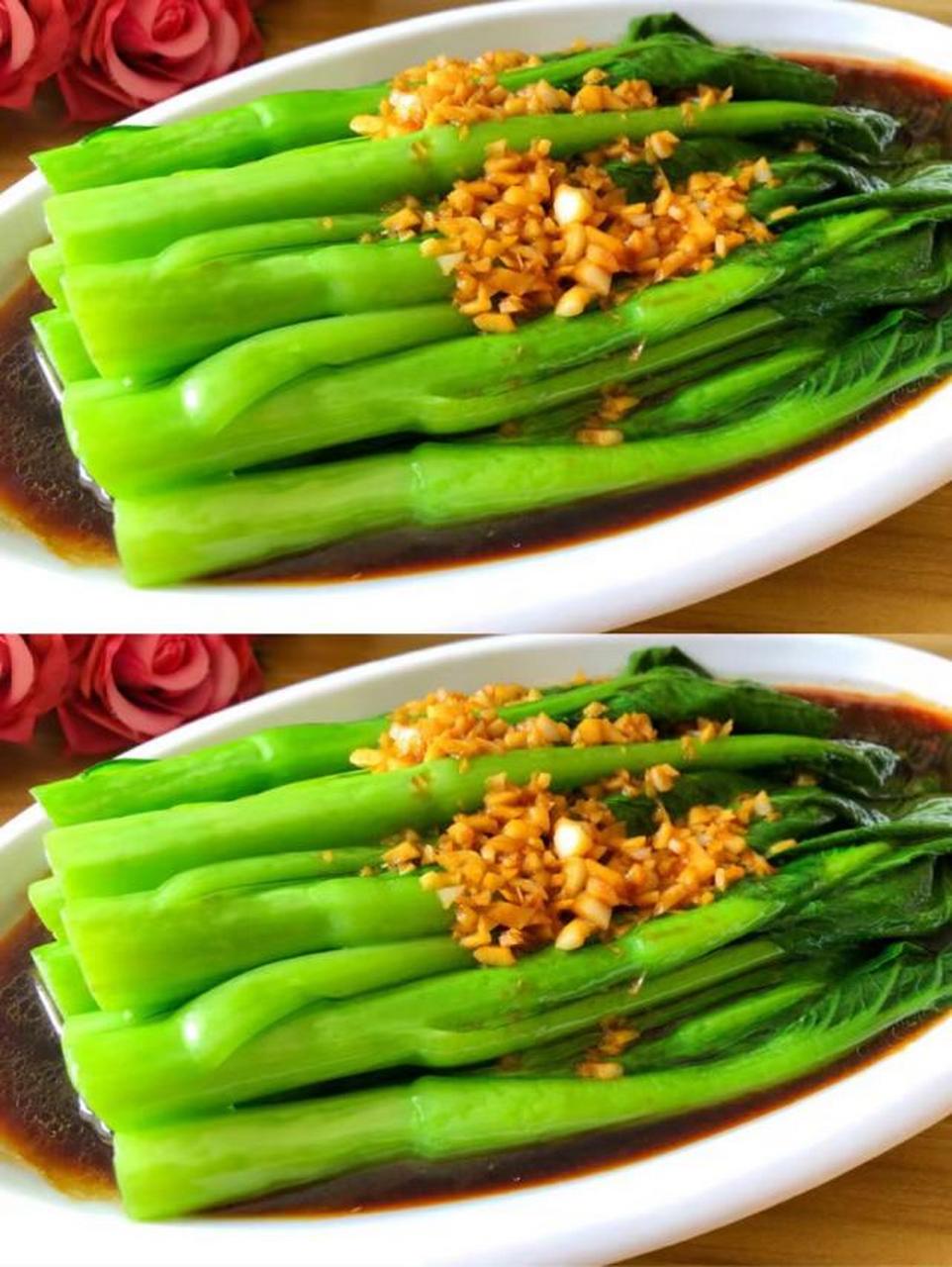 巨美味的蒜蓉菜心,脆嫩爽口又营养,别错过[照相机][照相机]今天给大家