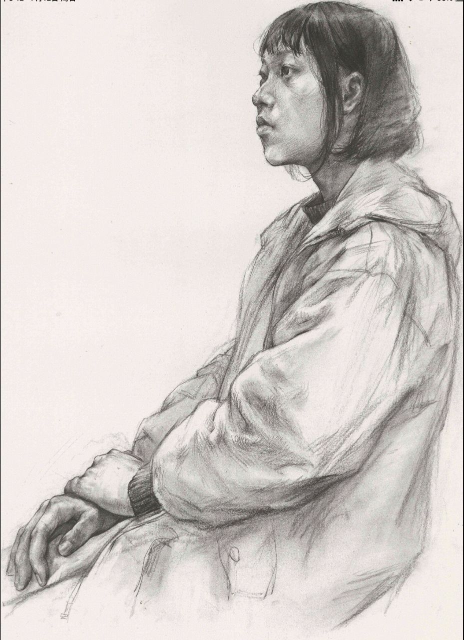 杭州画室-中国美术学院方向素描半身像高分作品欣赏#美术生# #美术生