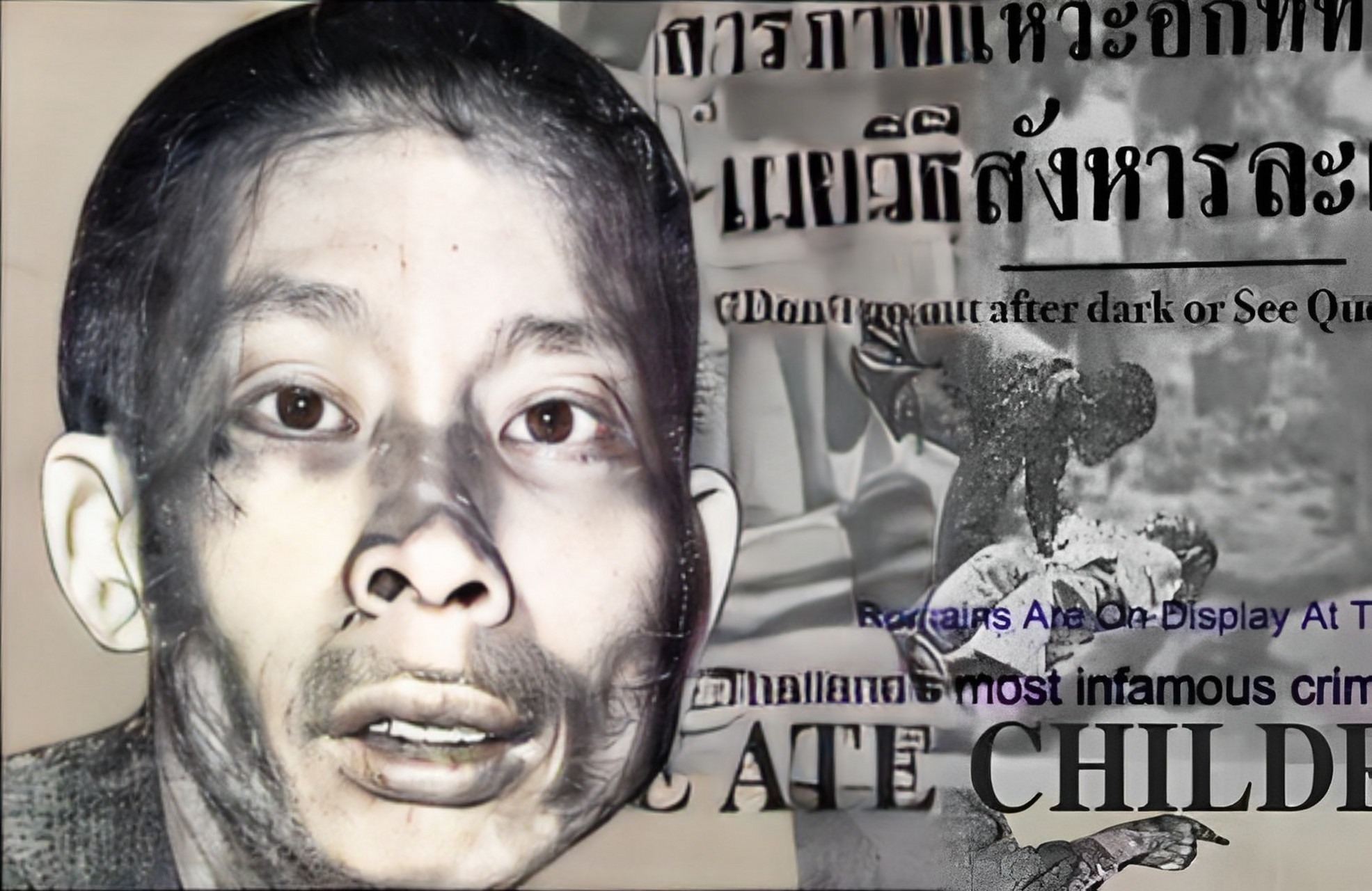 1959年,泰国精威黄利辉被捕后的照片被媒体曝光,当时他被警方指控