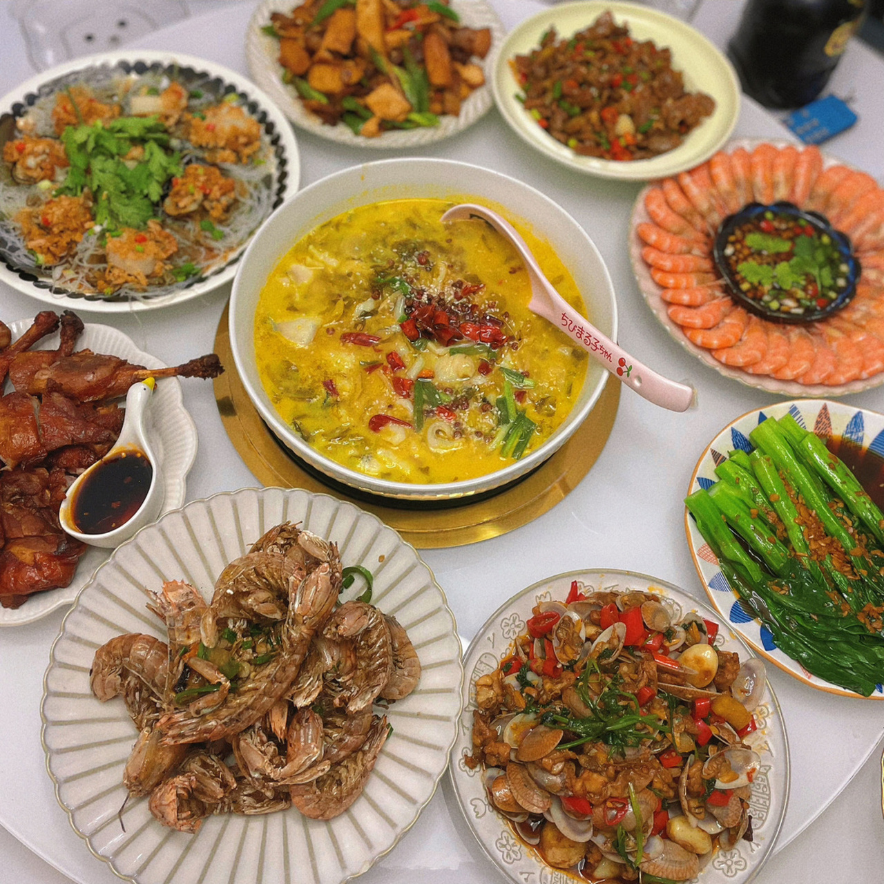 给儿子做的早餐～其实算中餐了  糊弄哥哥的晚餐,饭渣没吃完 晚餐做了