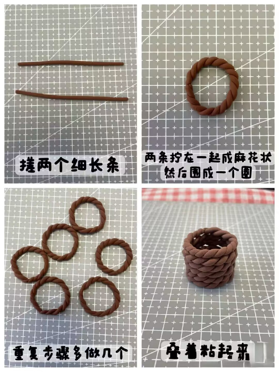 打卡100个粘土教程| 向日葵摆件 材料:超轻粘土 颜色:棕色的花篮,橘色